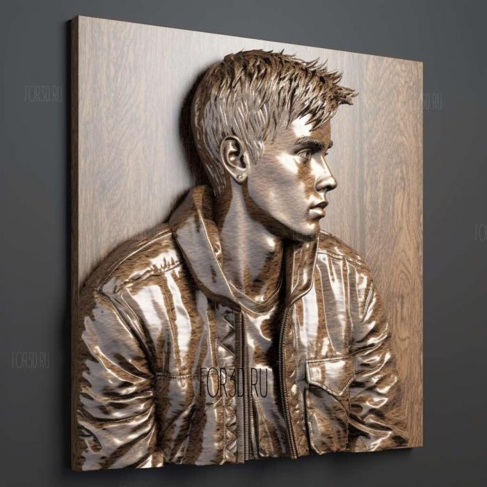 Justin Bieber 3 stl model for CNC